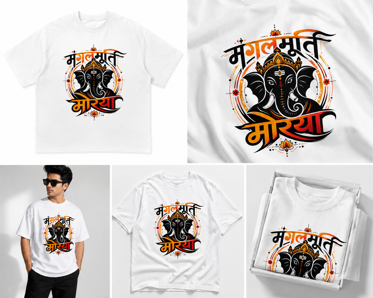 Mangal Murti Morya T-Shirt | Ganpati Heritage