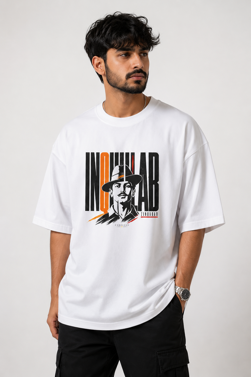 Inquilab Bhagat Singh T-Shirt | Revolutionary Graphic