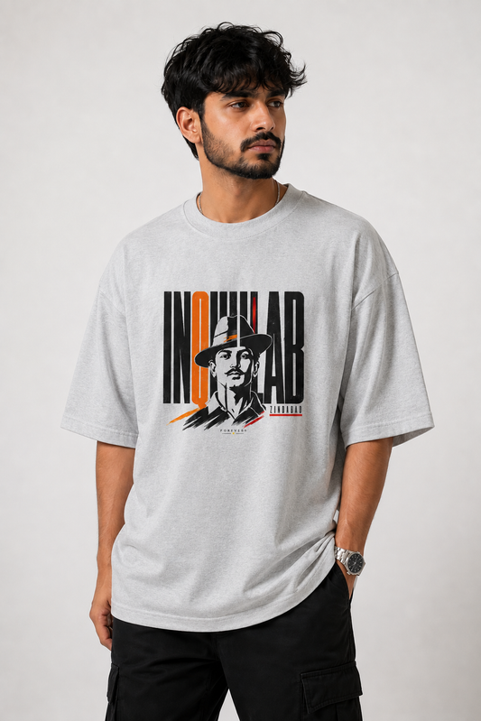 Inquilab Bhagat Singh T-Shirt | Revolutionary Graphic