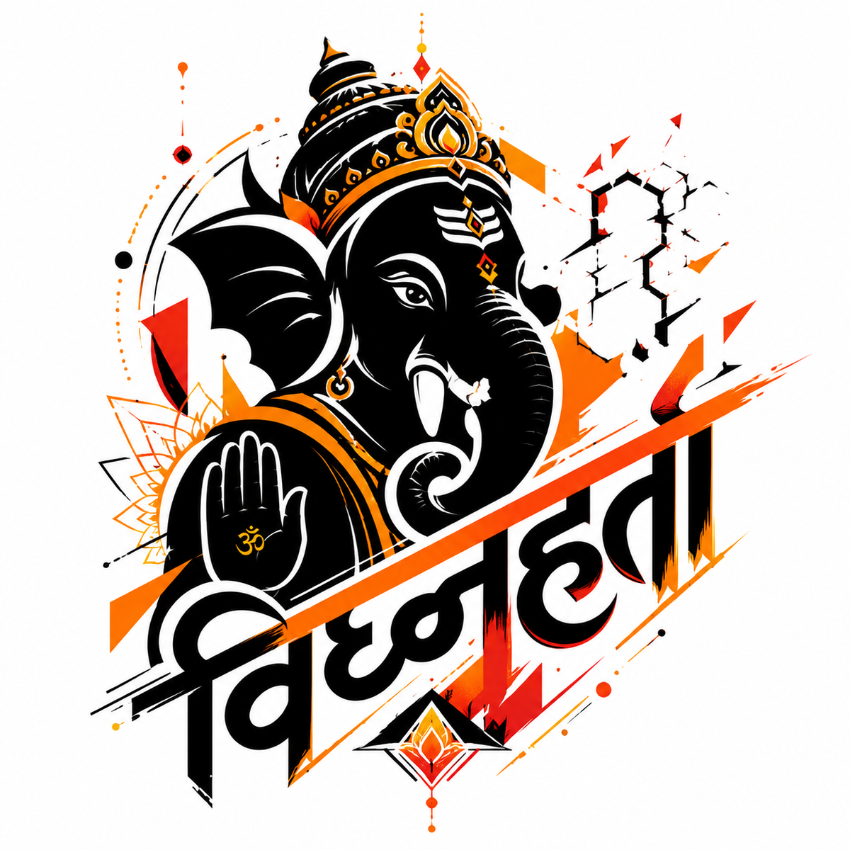 Vighnaharta Ganpati T-Shirt | Minimalist Ganesha