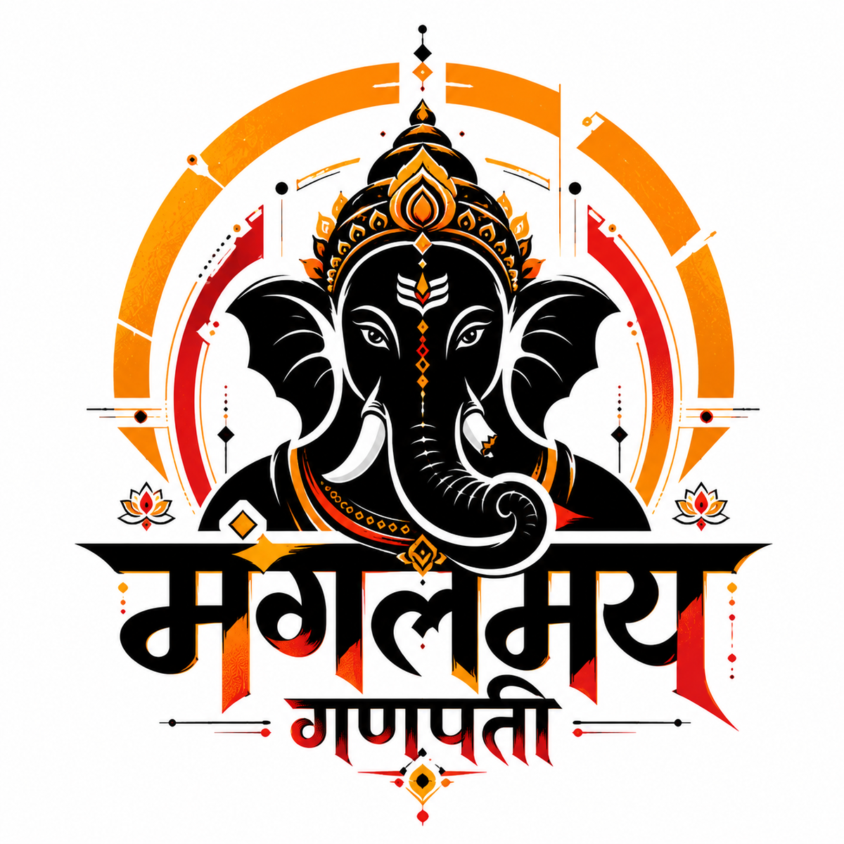 Mangalmay Ganpati T-Shirt | Minimalist Ganesha
