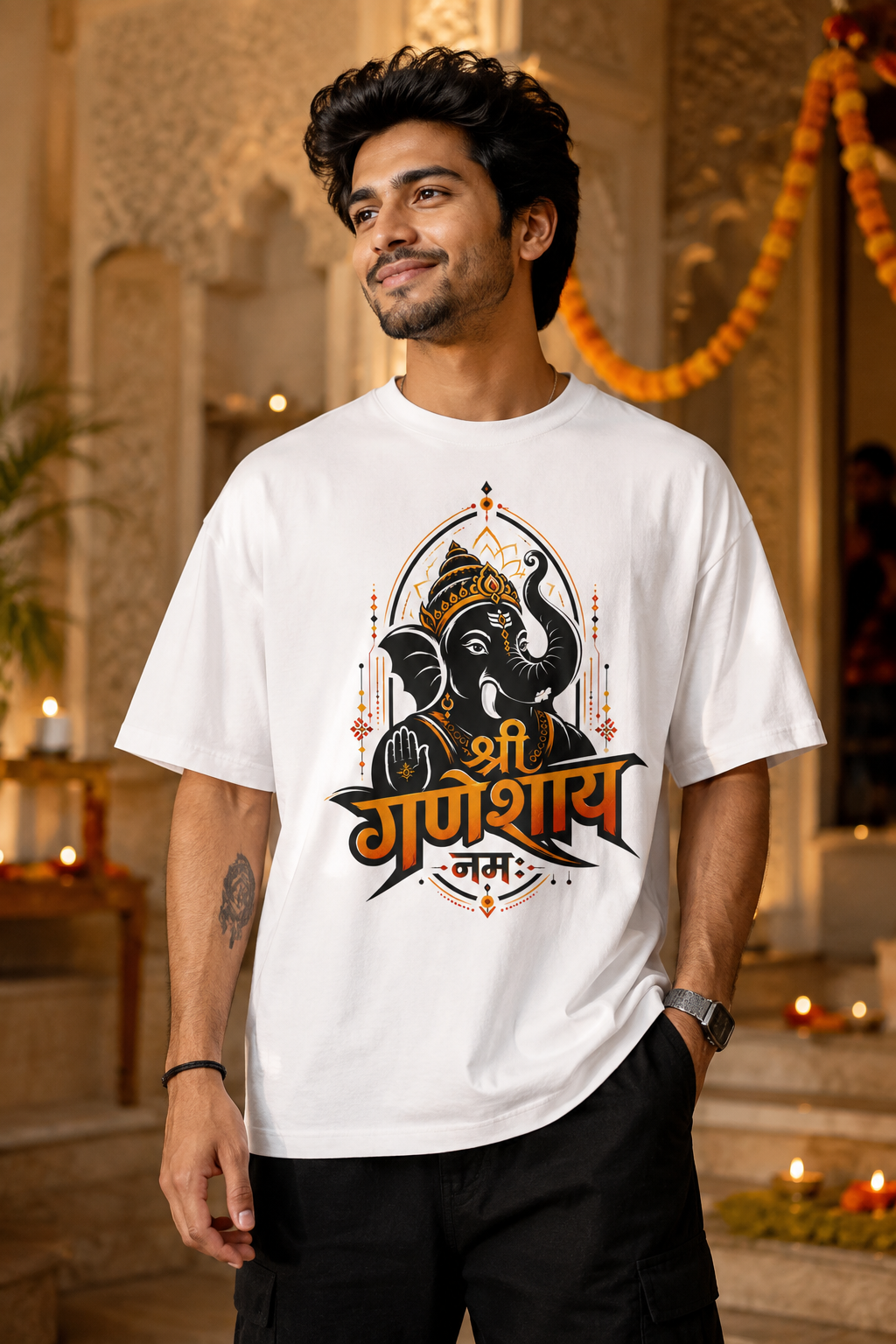Shri Ganeshay Namah T-Shirt | Ganpati Heritage